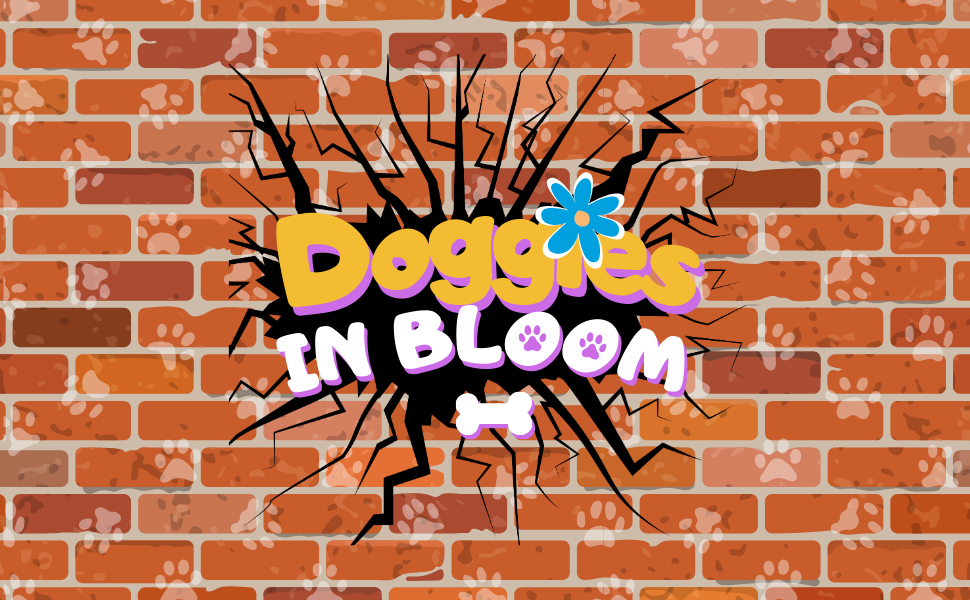 coloring pages wall with the phrase doggies in bloom coloring book