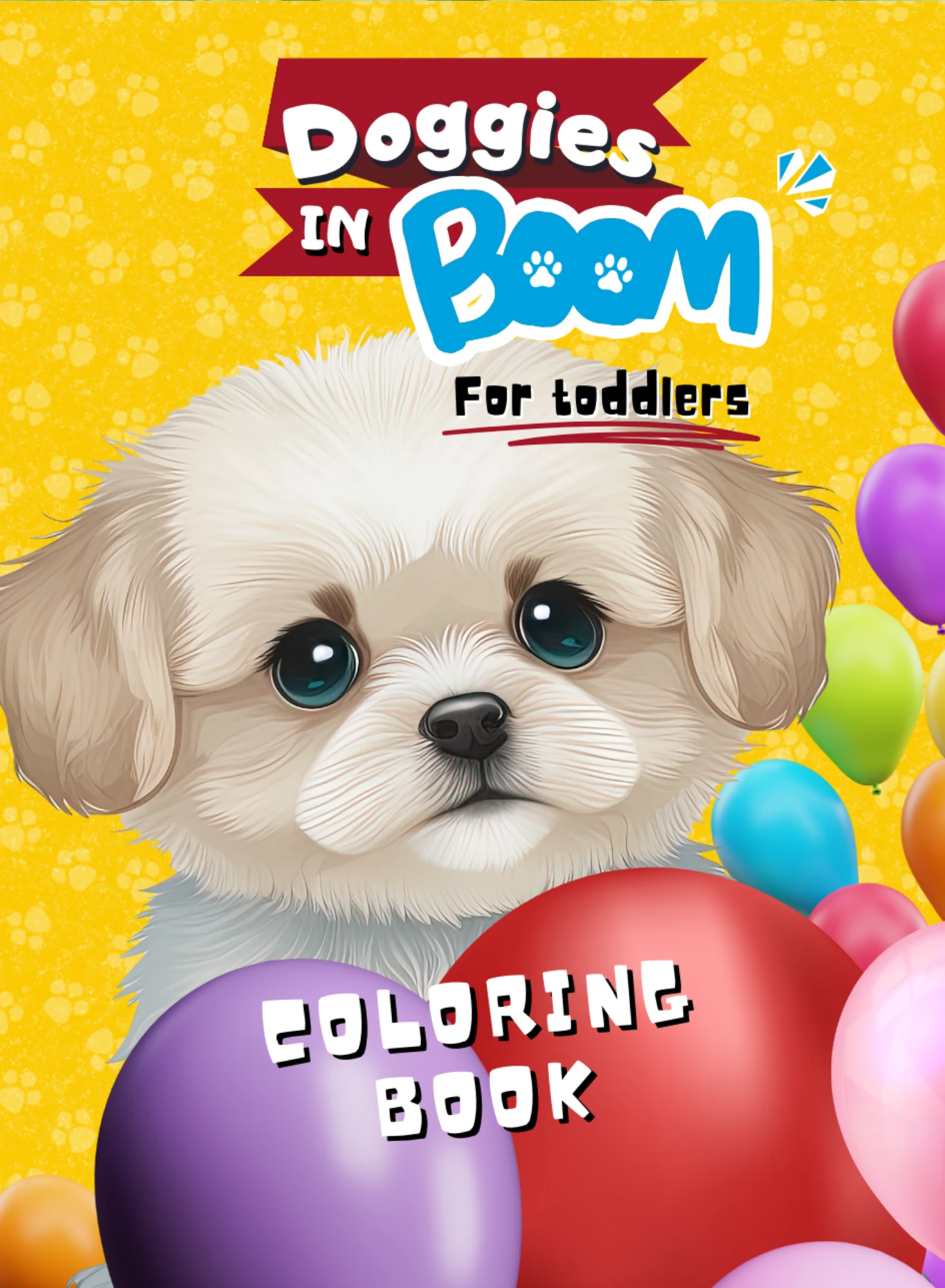 Doggies in Bloom Coloring Book for kids 